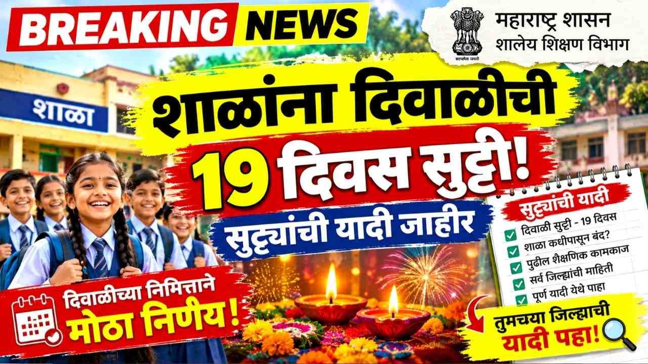 शाळांना दिवाळीच्या सुट्ट्या किती दिवस मिळणार? यादी जाहीर